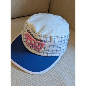 Vintage Walt Disney World Epcot Center Blue and White Painter Hat Made In USA